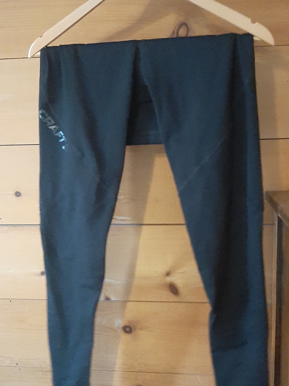 Craft Black Women Leggings with Subtle Logo